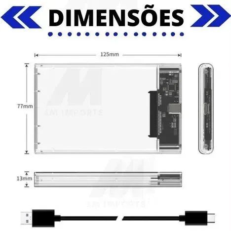 CASE GAVETA HD EXTERNA SSD 3.0 - Foto 4