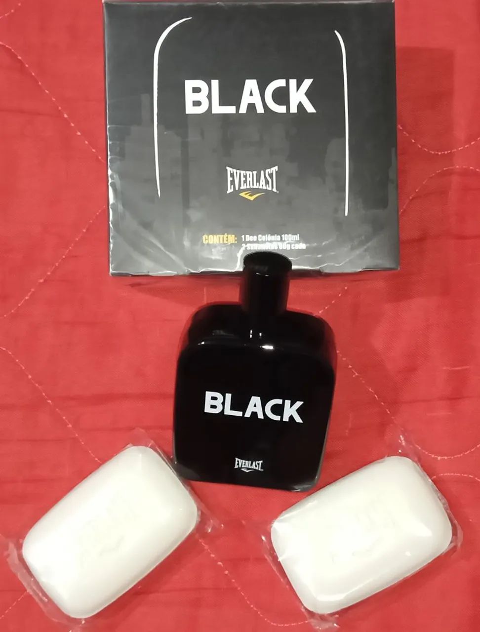 Perfume Everlast Black Original Lacrado Com 2 Sabonetes Bundle Oferta Pode Retirar ZN SP