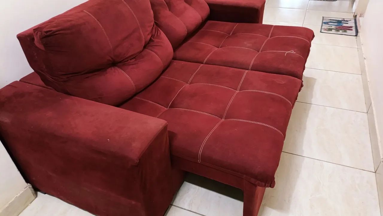 Sofá cama usado reclinável 