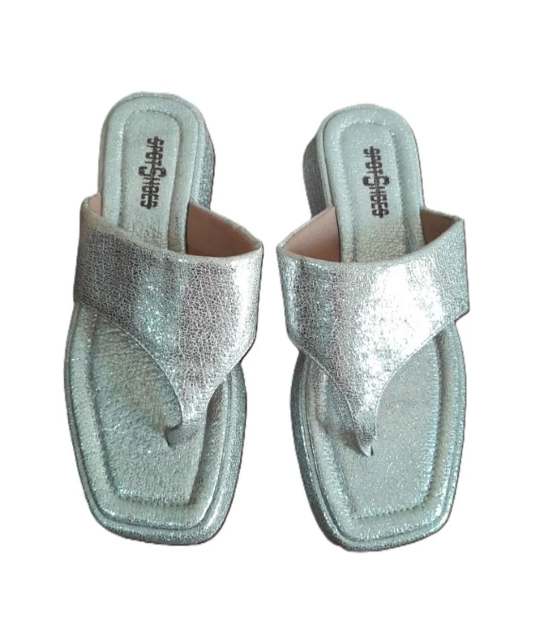 SANDÁLIA FLAT FORM DEDO SPOT SHOES NOVA E COM ETIQUETA - Foto 5
