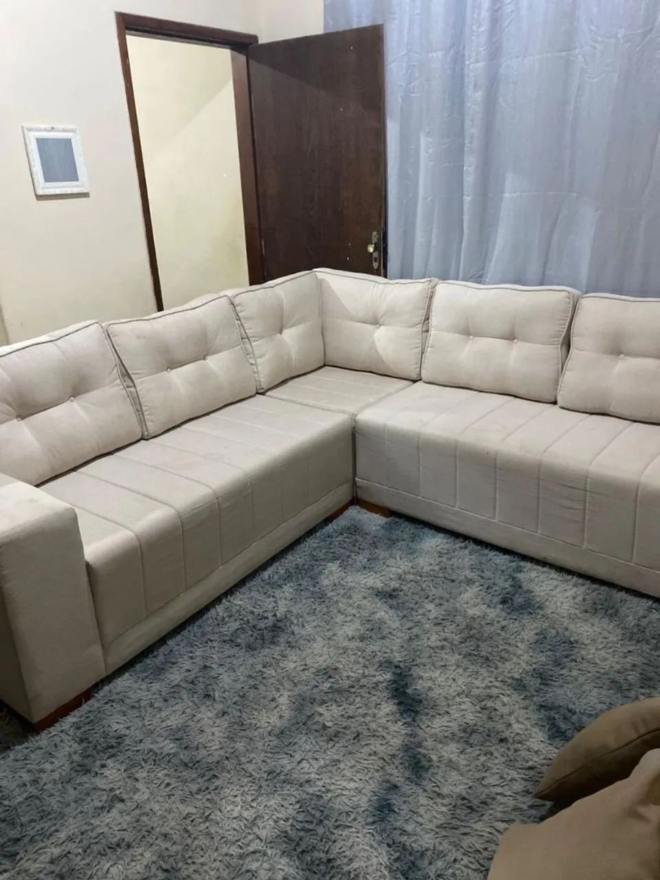 Sofá de canto bege - 3 meses de uso<br> - Foto 3