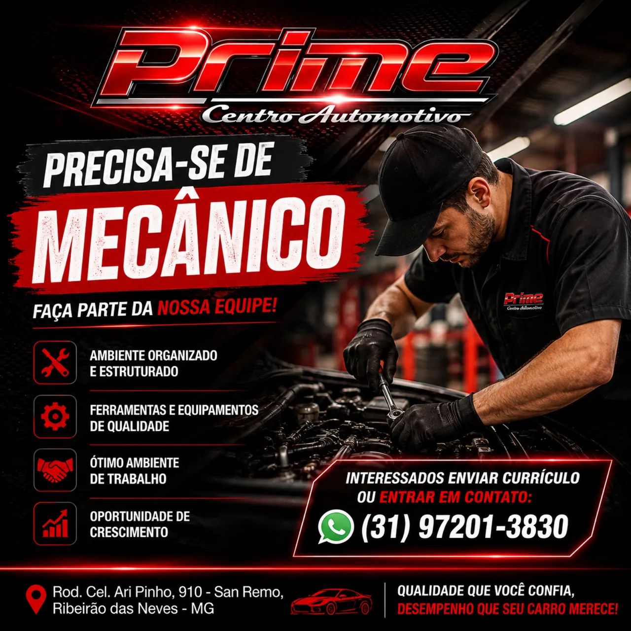 Mecânico ou ajudante de mecânico 