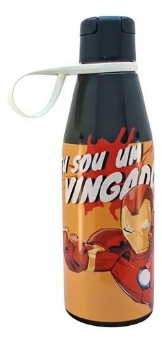  Garrafa abre fácil Princesas, Stitch, Vingadores, 530 ml - Plasútil - Foto 4