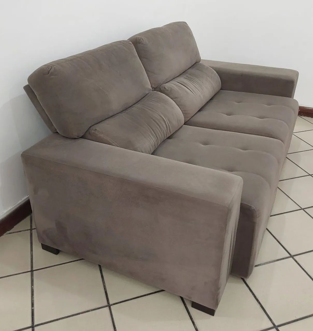 Sofá 2 lugares retrátil e reclinavel em sued - Foto 3