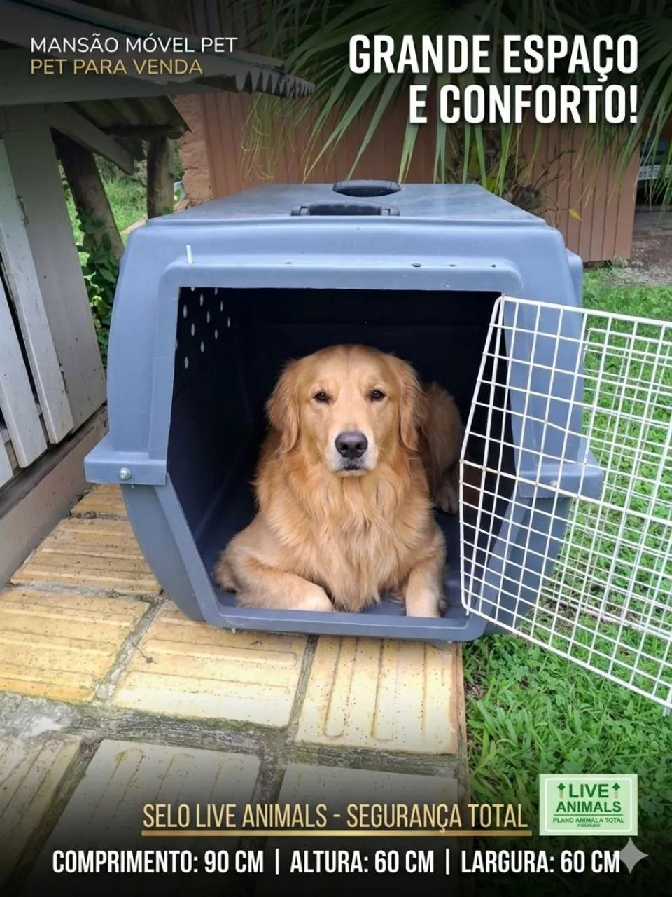 Caixa para transportar cães 