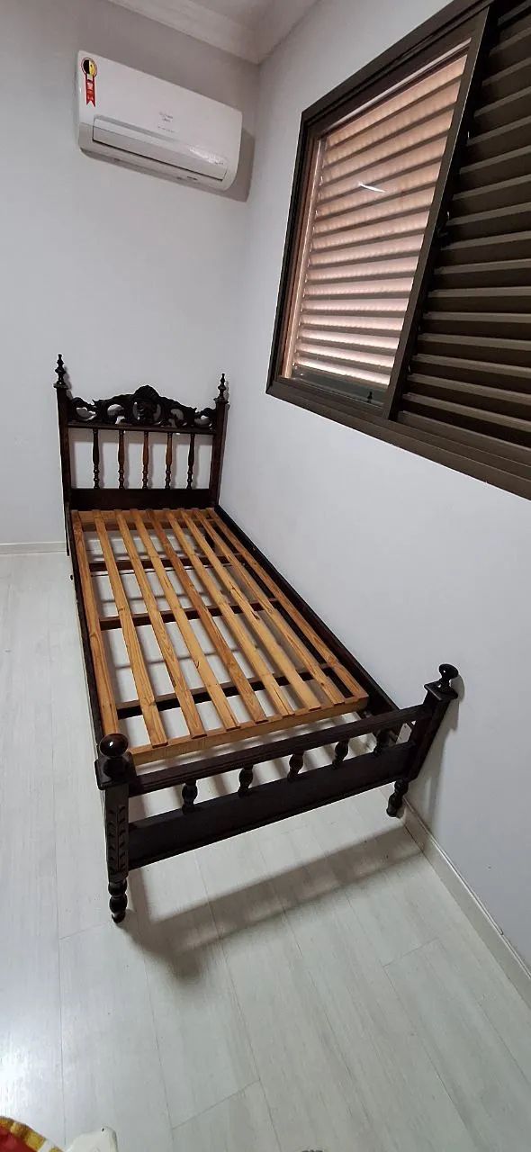 Cama solteiro madeira maciça com colchão de mola - Foto 2