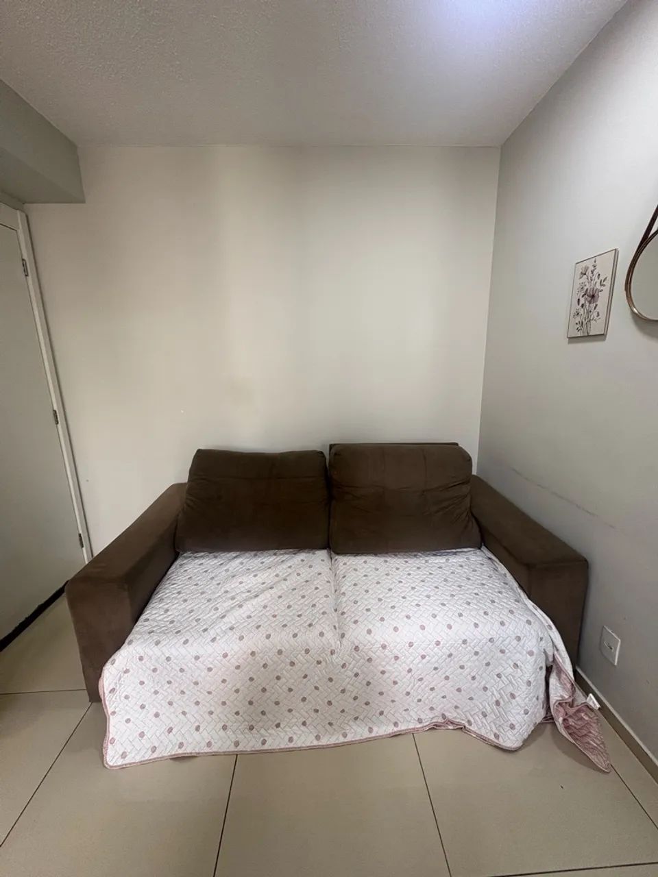 Sofá cama 2 lugares marron 