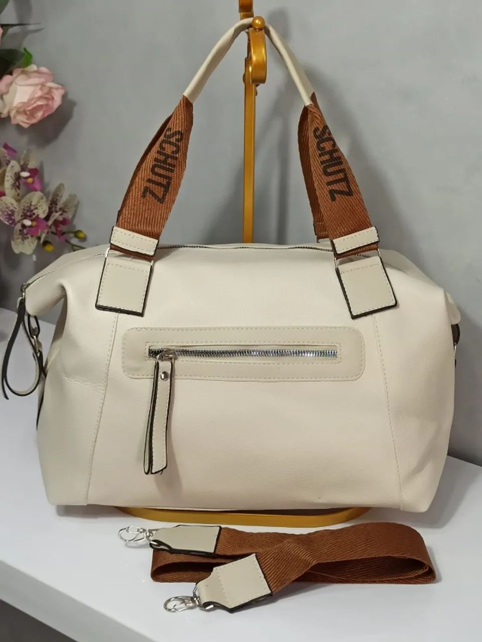 Bolsa Schutz Expansível Grande de Couro 2 em 1 Premium - Foto 3