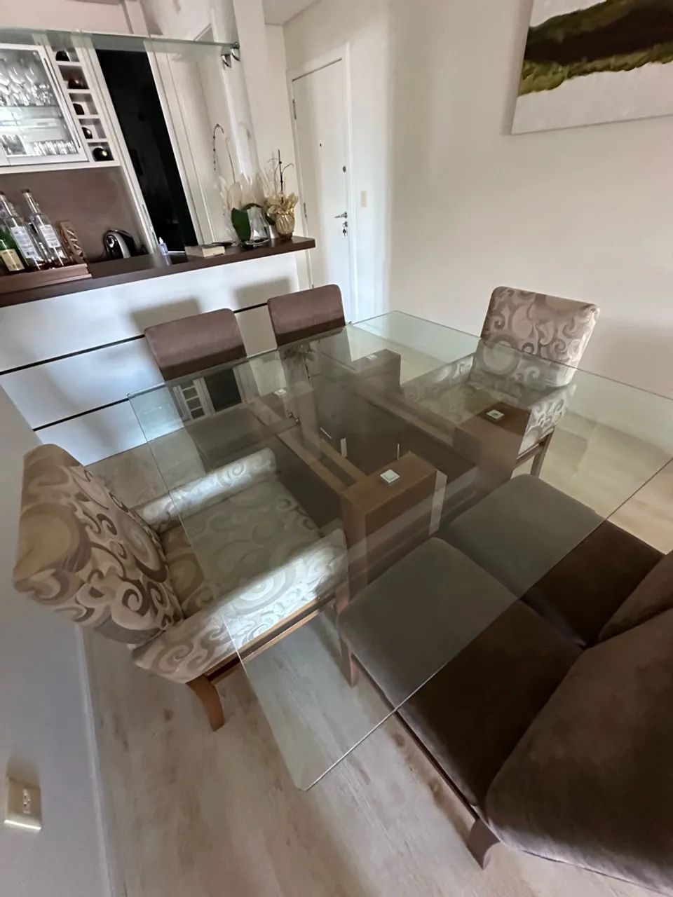Mesa grande de vidro 6 lugares  - Foto 4