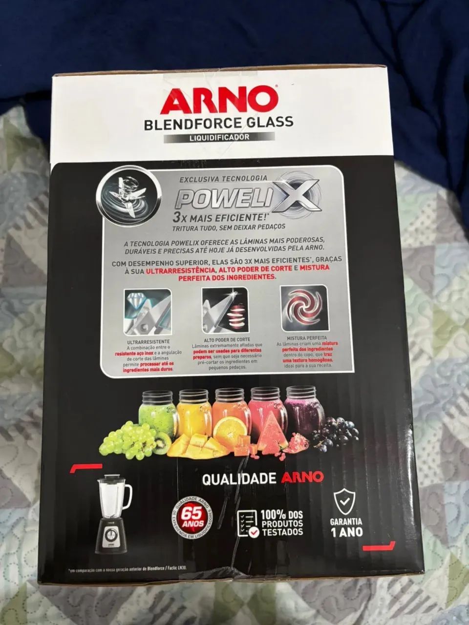 Liquidificador Arno Blendforce 1.25 L preto com jarra de vidro Lacrado - Foto 3