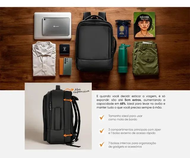 Mochila para Notebook Journey Get para Notebook até 17" NOVA - Foto 5