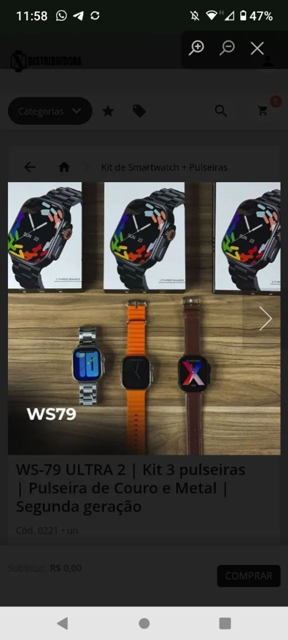 Smartwatch e digitais WZ  - Foto 3