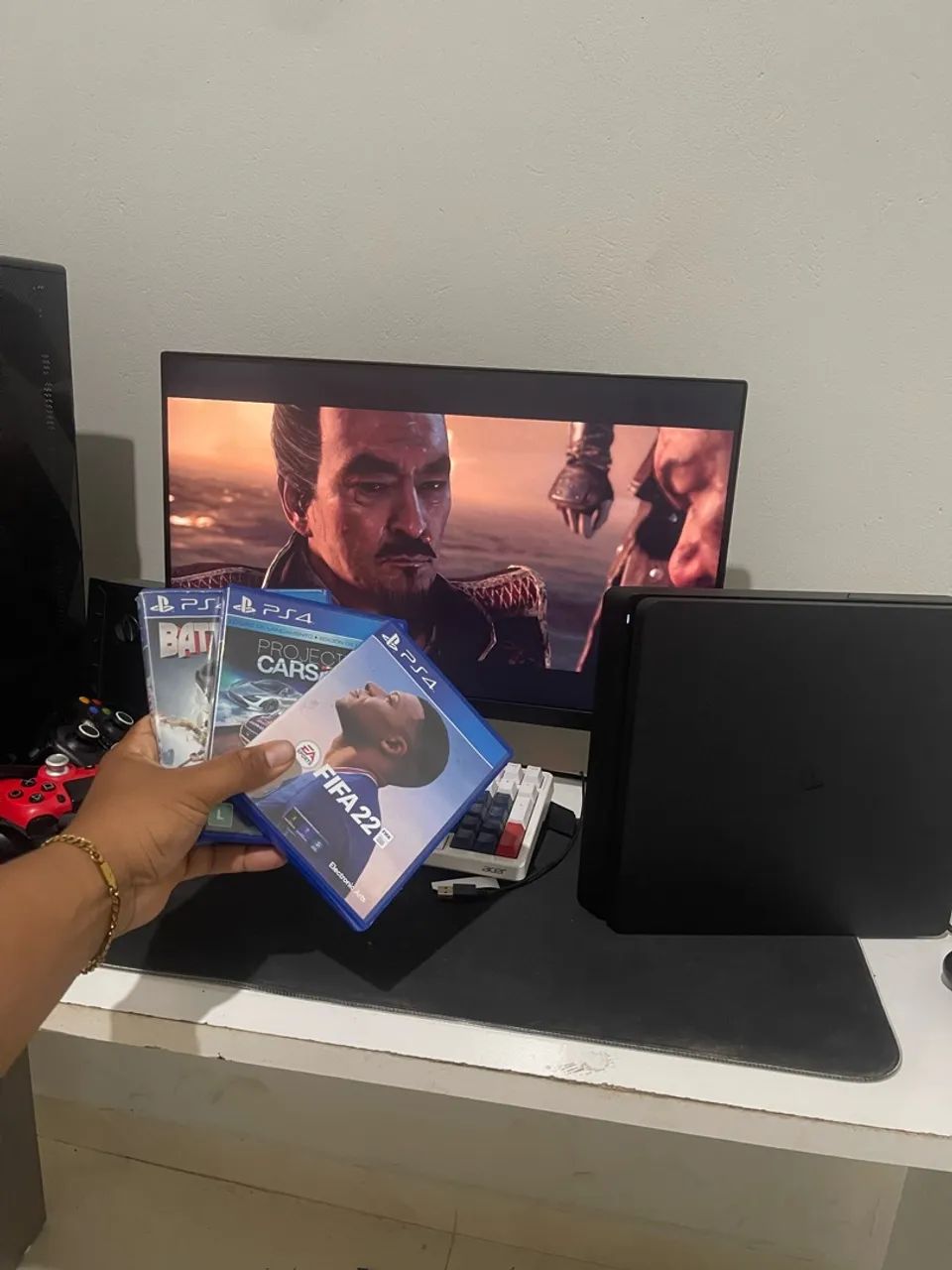 Ps4 slim 1tb zero cheio de jogos  - Foto 3