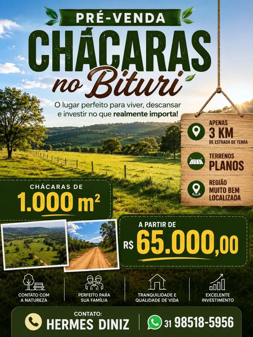 Chácaras em Bituri Jeceaba