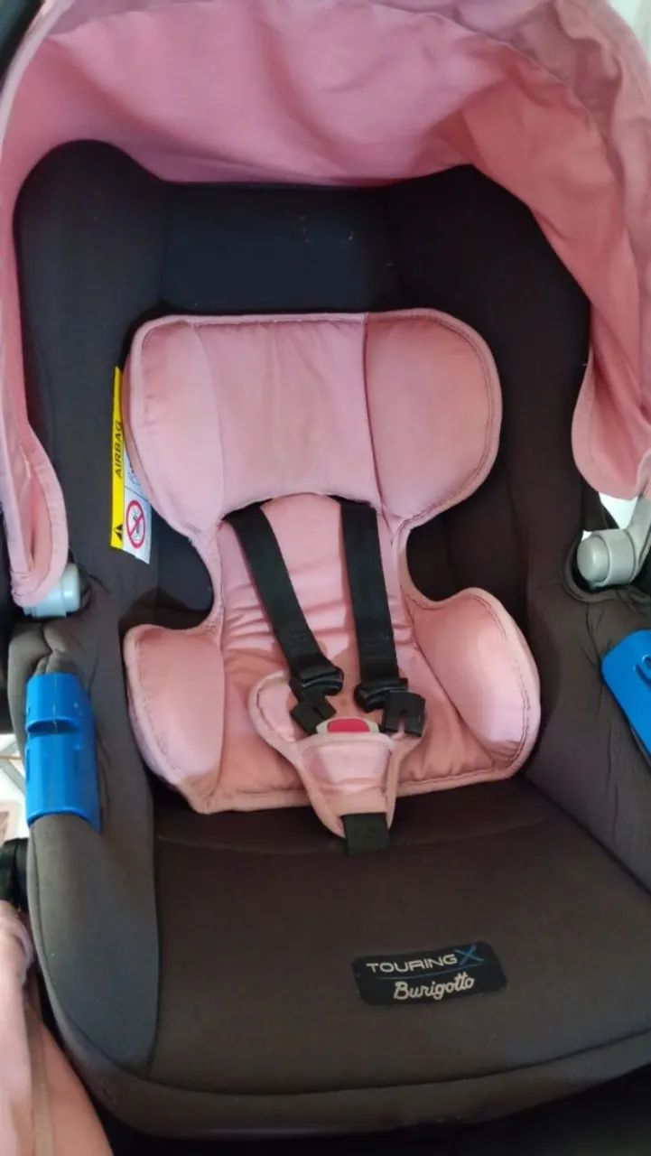 Carrinho de bebê com bebê conforto  - Foto 4