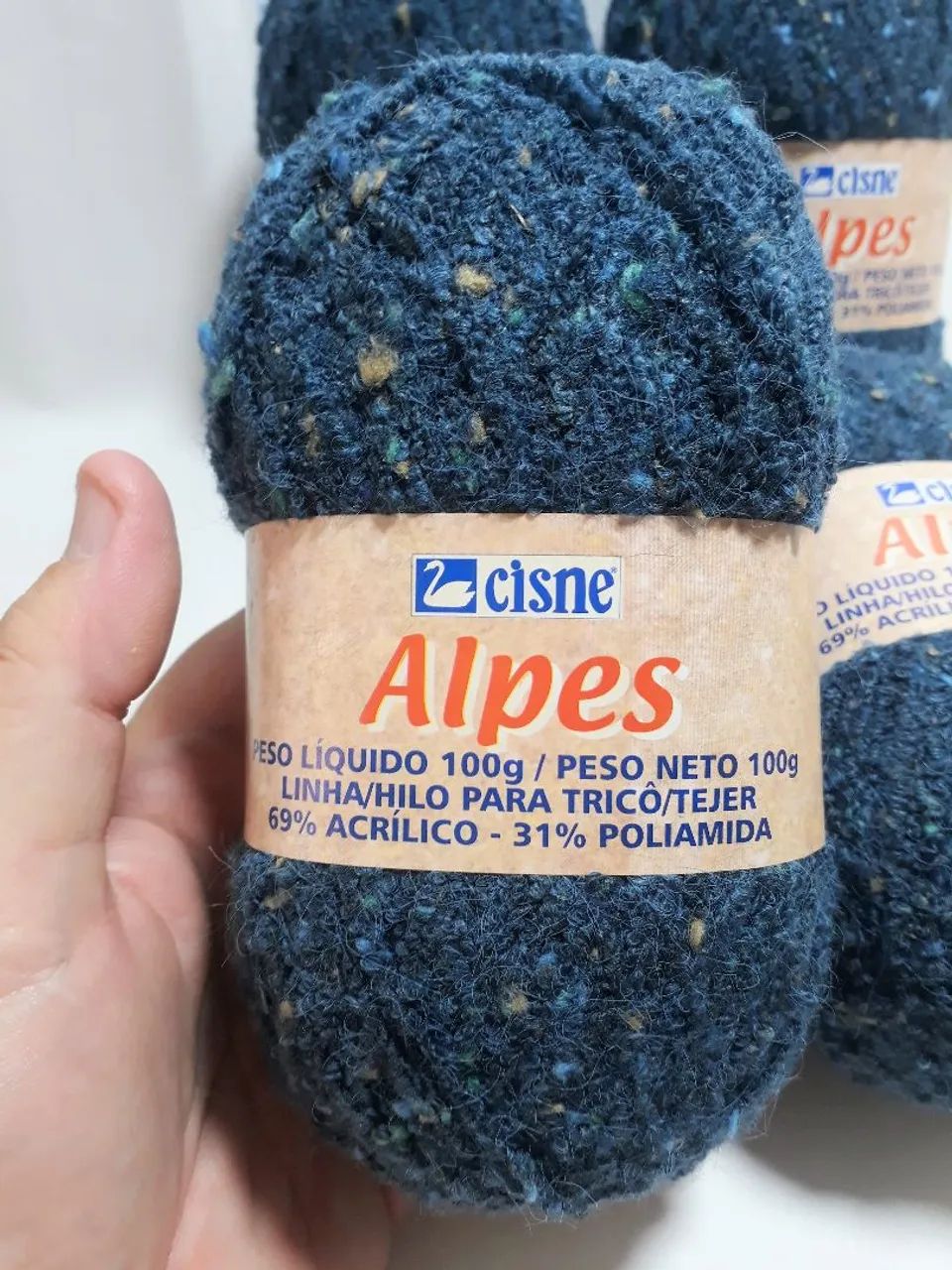 04 novelos lã cisne azul tex 280 - Foto 2