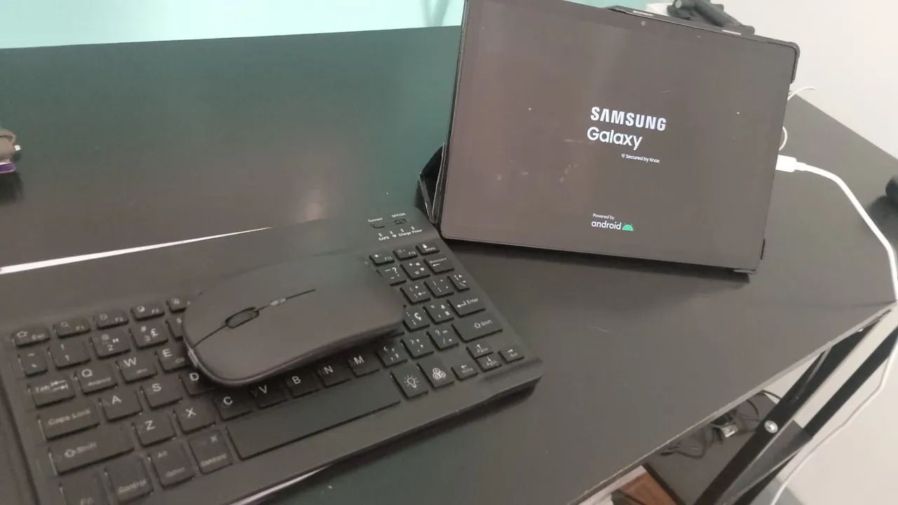 Tablet Tab a08 Samsung 4gb ram 64 armazenamento tela de 10.5 polegadas teclado e mouse  - Foto 5