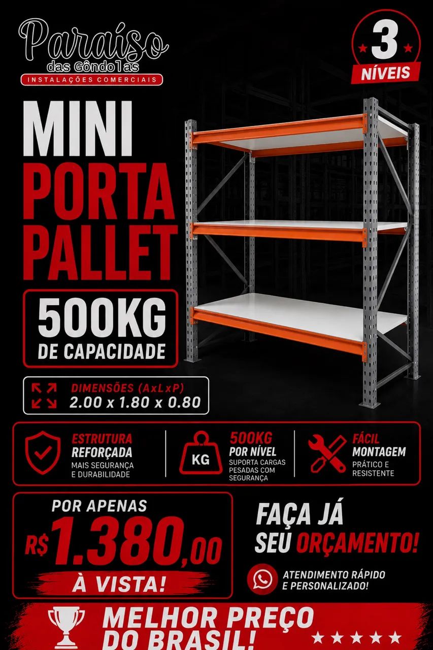 Mini porta pallet a pronta entrega 