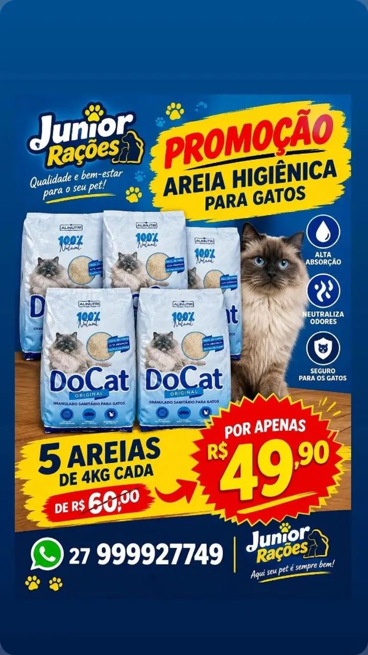Areia gato kit 