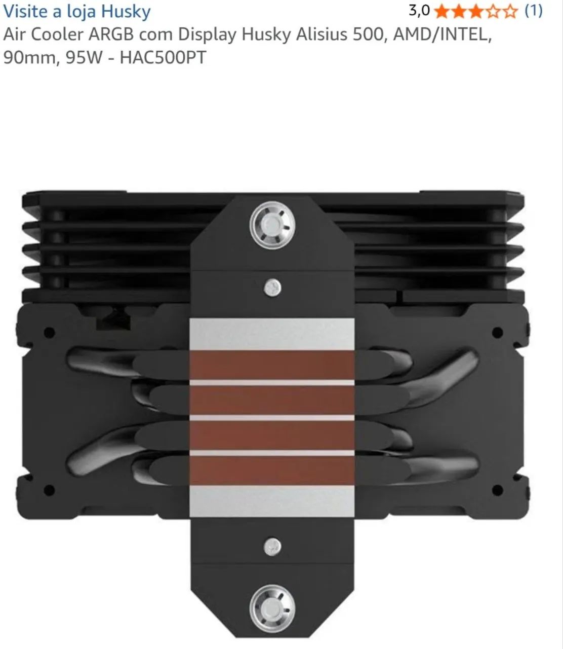 Air Cooler ARGB com Display Husky Alisius 500 - Foto 2