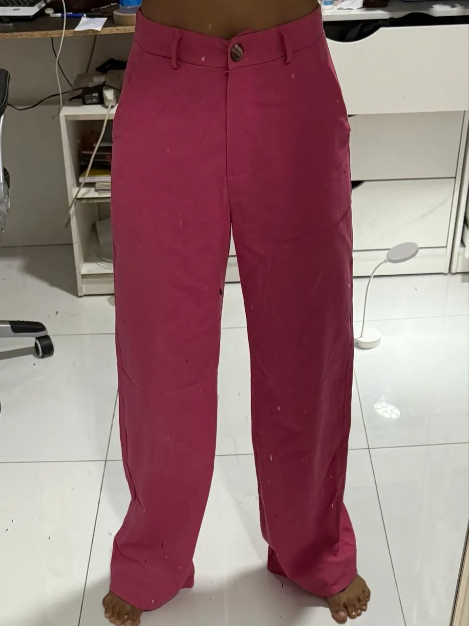 Calça rosa de alfaiataria  - Foto 3