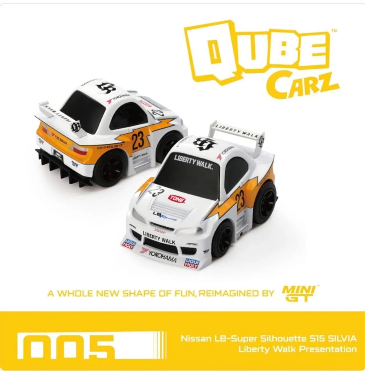 MINI GT Tooned Qube Carz 005 Nissan Silvia S15 (Lacrada) - Hobbies