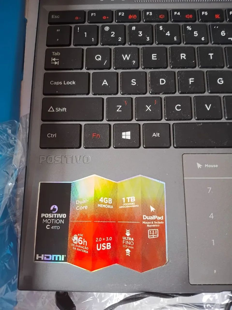 Notebook com defeito 