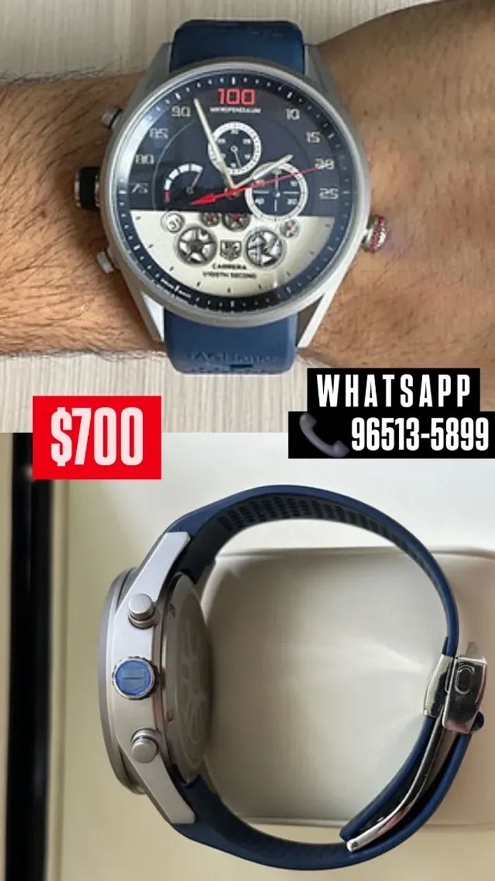 Relógio TAG HEUER CARRERA MIKRO PENDULUM PULSEIRA AZUL 