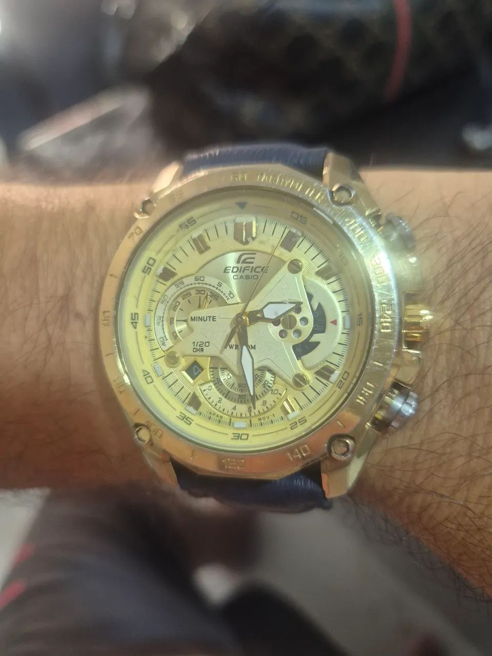 Relógio CASIO EDIFICE EF-550 CRONÓGRAFO  -  FUNCIONANDO PERFEITAMENTE - Foto 3