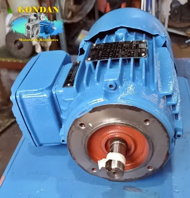 Moto freio WEG 1,5cv/hp 1,1kw 4 polos 1720RPM Trifásico 220V 380V com flange CDIN - Foto 4
