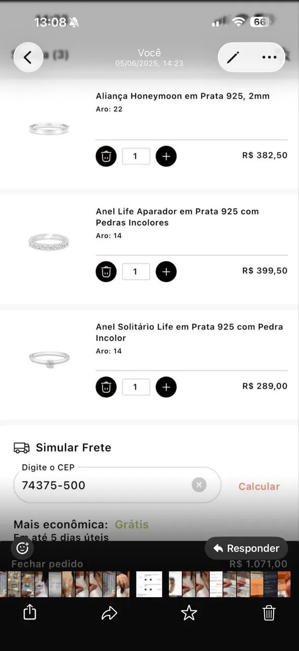 Vivara - Anel Solitario Prata 925 - Foto 4