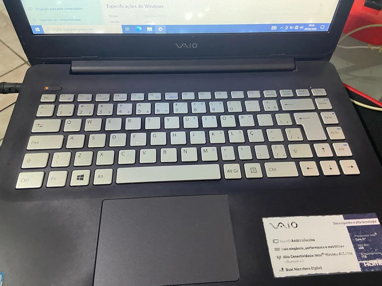 Notebook VAIO i3 4GB RAM 1TB HD - Foto 3