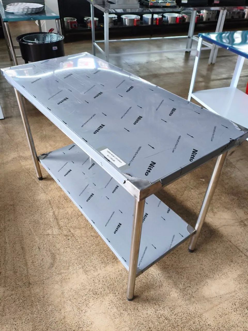 Mesa Inox 130x60cm Paneleiro Liso - Danillus - Foto 3