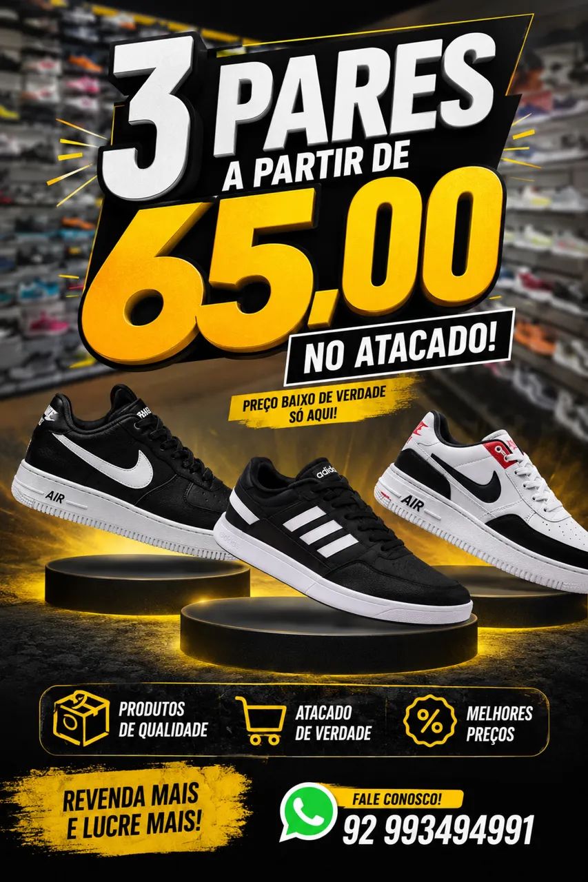 Tênis Nike adidas vans New balance Hugo Boss Lacoste 