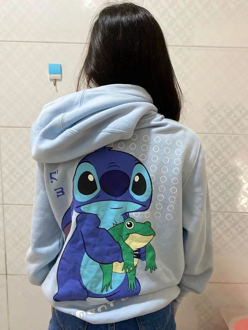 moletom Stitch usado 2 vezes TAM P - Foto 2