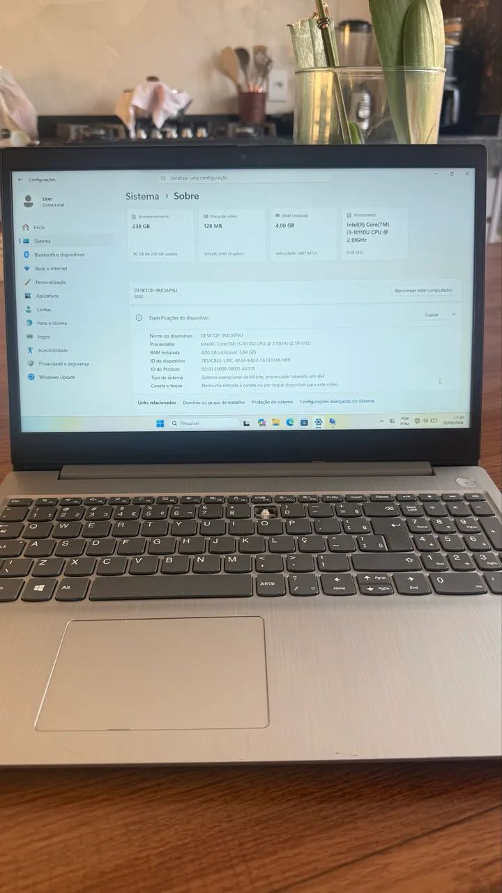 Notebook Lenovo IdeaPad 3 | Core i3 10ª | SSD 240GB | Windows 11 Pro - Foto 5