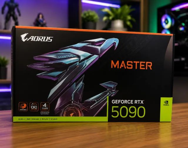 Placa de Vídeo Gigabyte GeForce RTX5090 Aorus Master OC 32GB GDDR7 PCI-Express