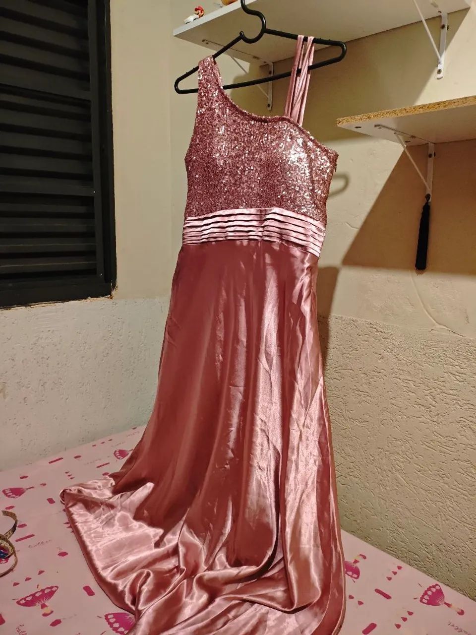 Vestido de festa rosa P