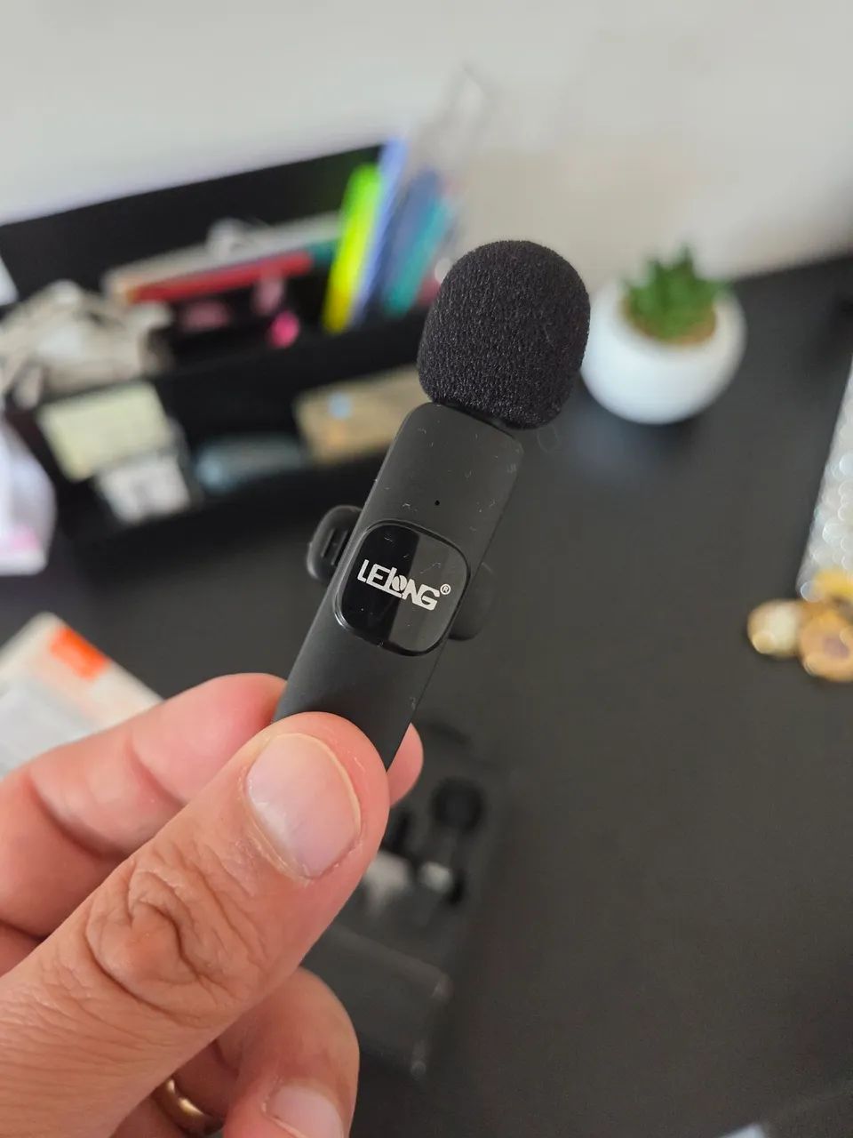 Microfone Lapela Sem Fio 2 Em 1 Para Android Tipo C Wireless - Foto 5