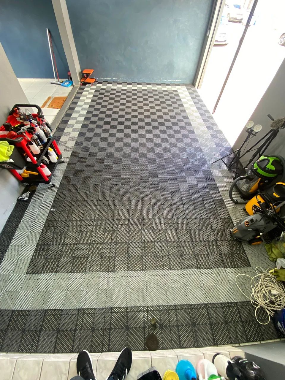 Vendo Piso Modular Para Estética Automotiva 3,60 X 6,20 preto/cinza