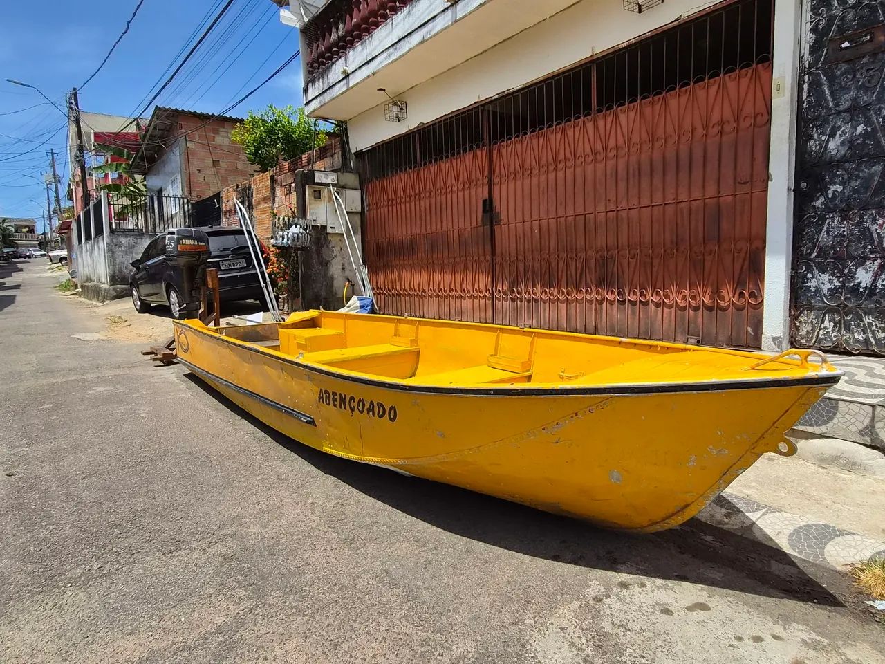 Bote de alumínio 5m com motor 25hp - Foto 4