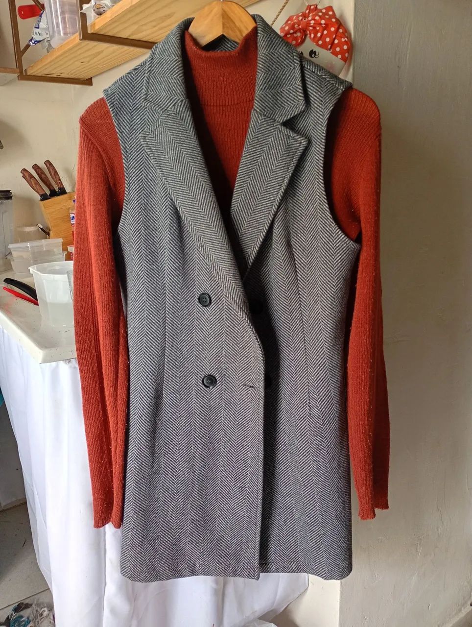 CASACO DE FRIO + BLUSA