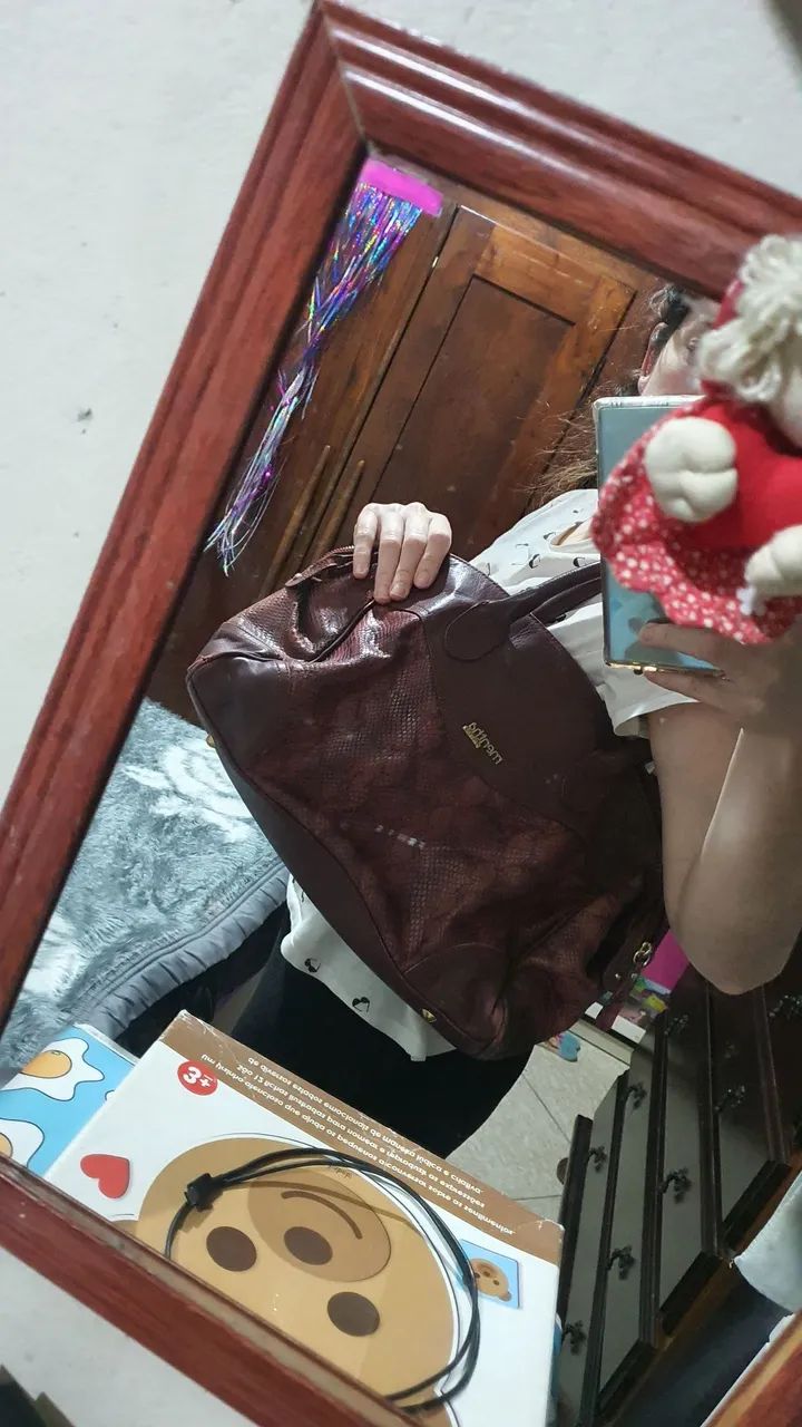 Bolsa Couro Legítimo Mentha Pimentha - Foto 5