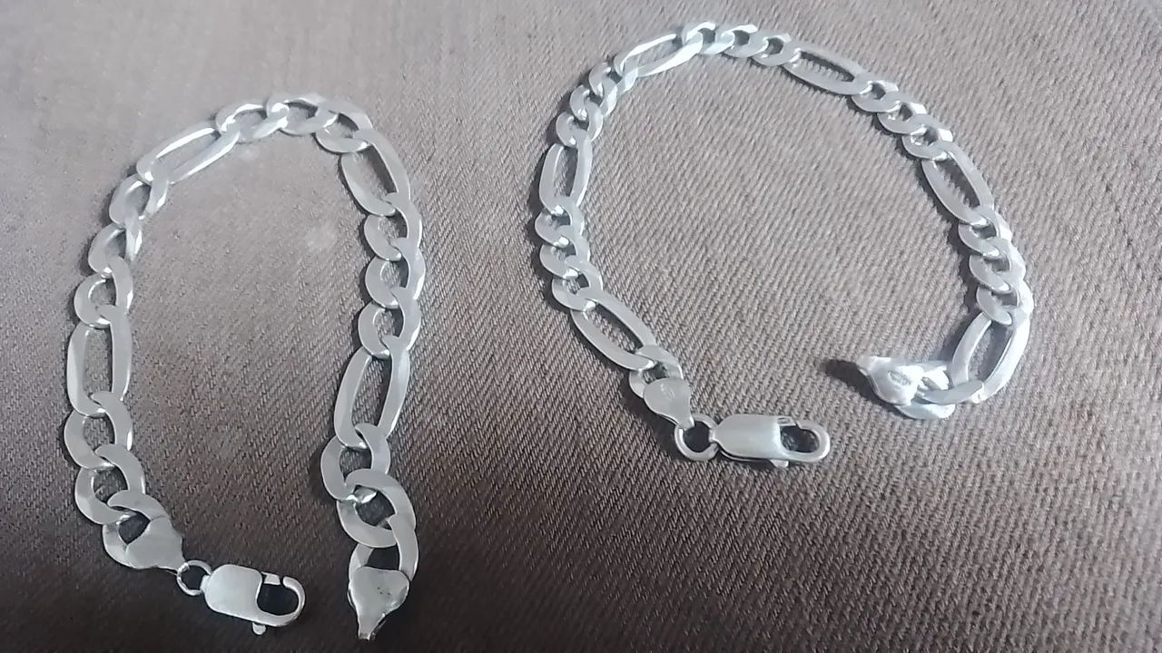 Pulseira de prata pura  - Foto 3