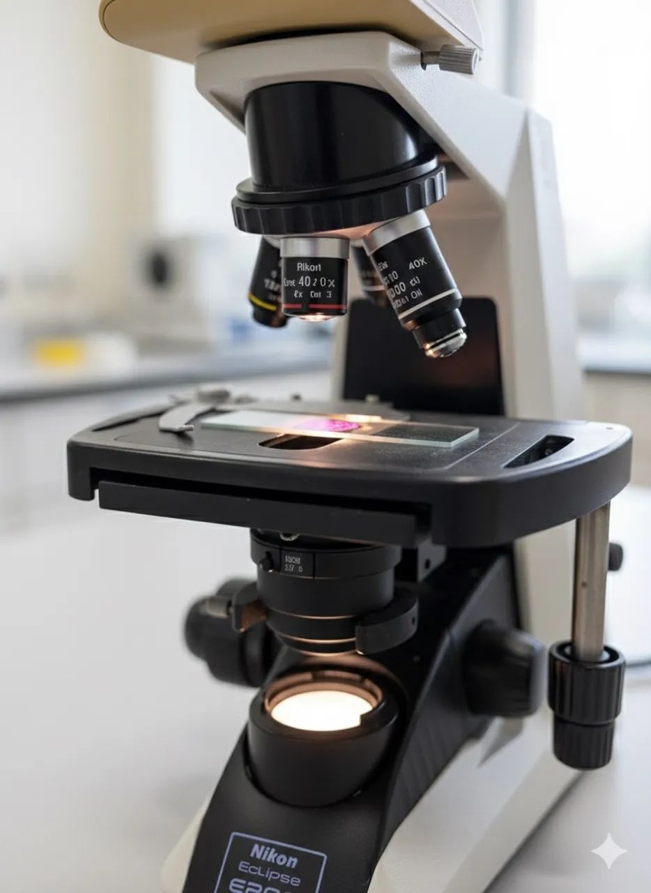 Microscópio Nikon Eclipse E200 Profissional - Completo - Foto 3