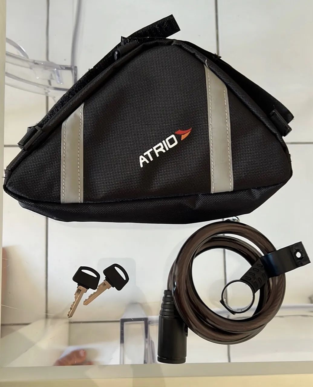 Bolsa triangular para quadro de bicicleta