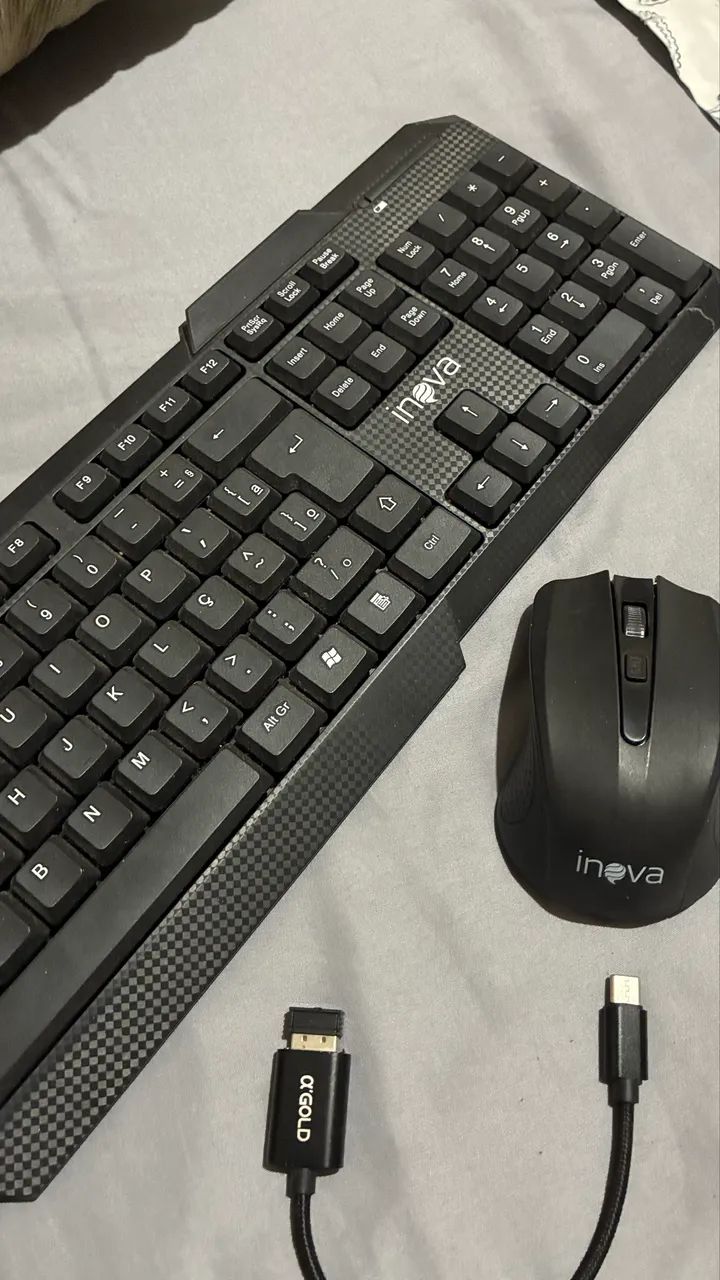 Kit teclado + mouse + adaptador 