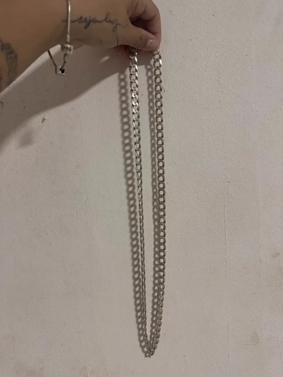 ? CORRENTE DE PRATA 11MM - 80CM À VENDA! ?