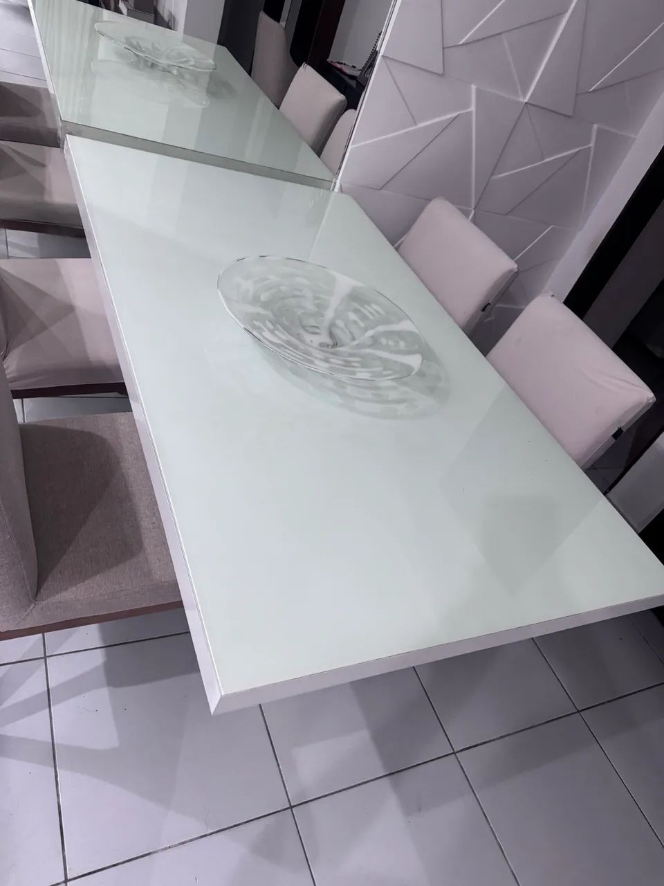 Conjunto mesa e cadeiras  laca branca  - Foto 2