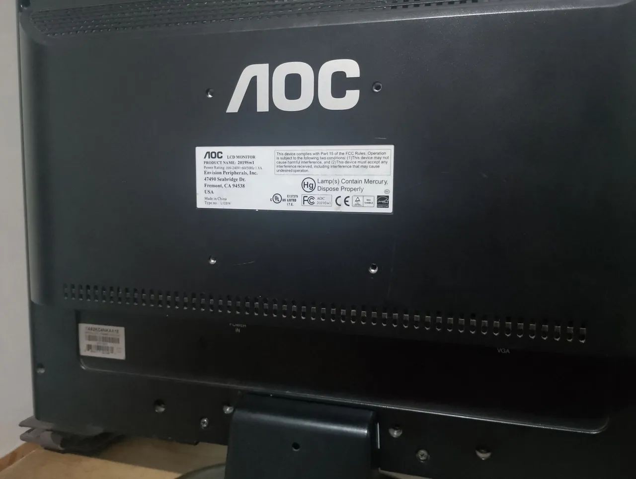 Monitor AOC 19 polegadas  - Foto 2